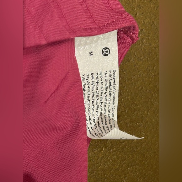 Lululemon Pink Ribbed Swim High Neck Long Line Top And High-waist Full Bottom, M - Picture 4 of 13